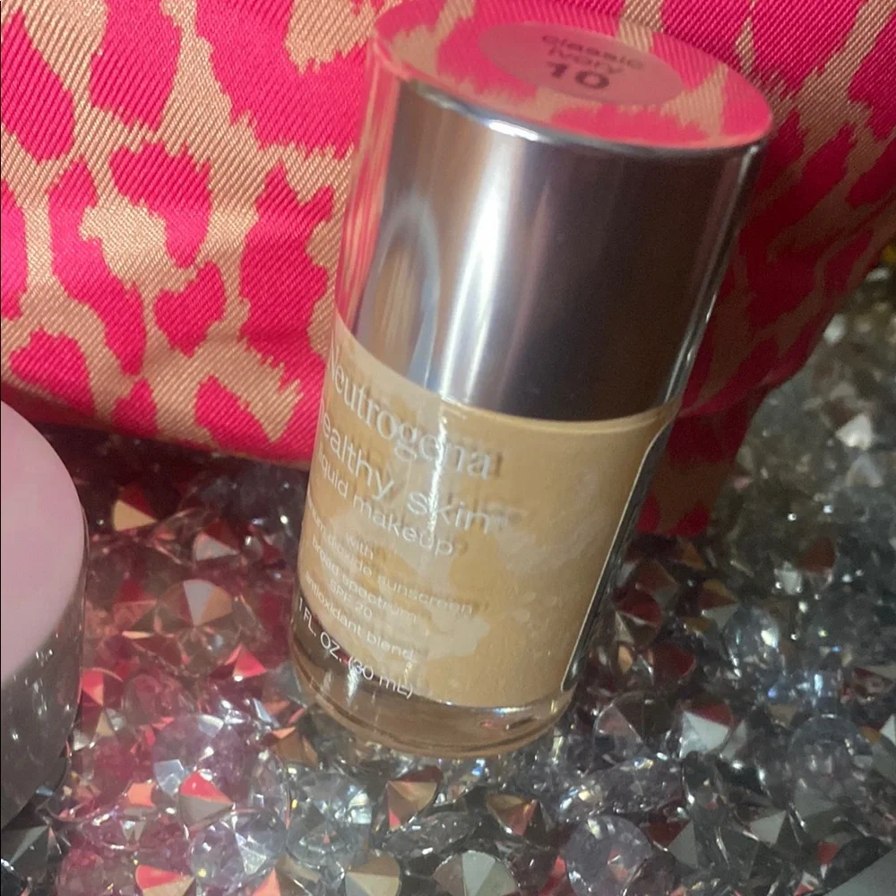 Neutrogena Foundation with Pink Leopard Bag